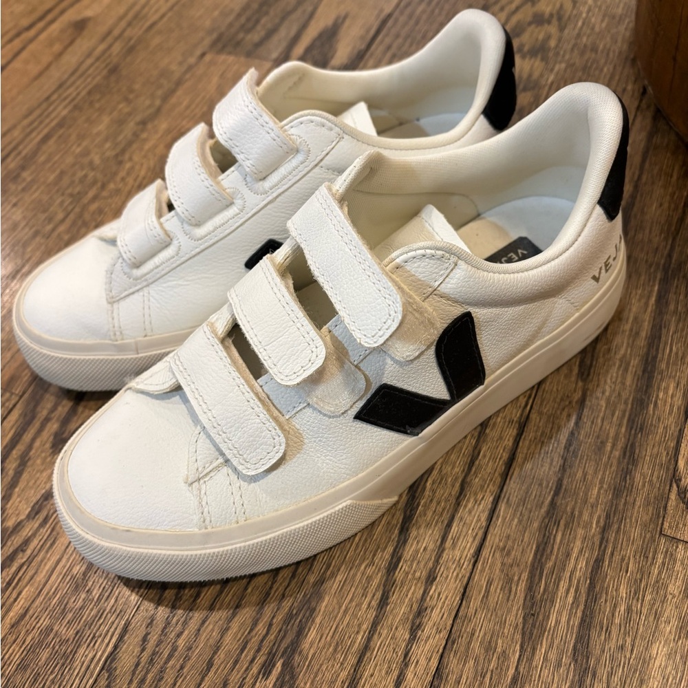 Veja White and Black Sneakers